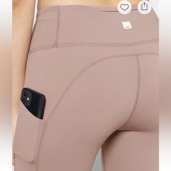 Vuori Women's Leggings in Mauve - Picture 2 of 7